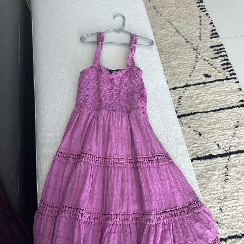 Steve Madden Purple Tiered Ruffled Sundress